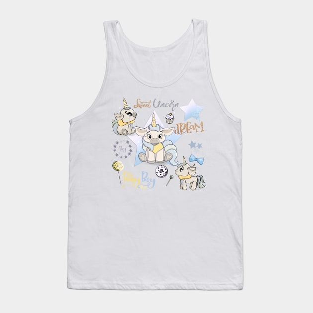 Unicorn birthday party, sweet unicorns, baby boy unicorn, sweet dreams Tank Top by PrimeStore